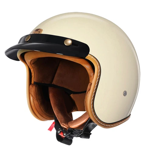 CYRIL Motorcycle Helmet 3/4 Open Face Lightweight C100 Vintage for Adult - Picture 34 of 50