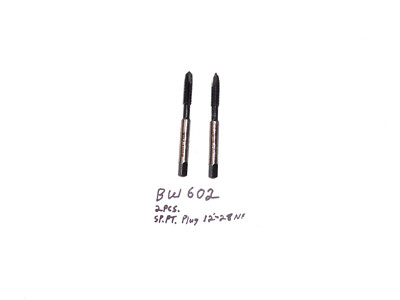BW602) 2pcs, BLUE WIZARD 12-28fn, Sp. Pt., Plug Taps, GH3, 2Flute, HSS, RHC