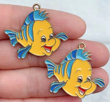 40 PCS cartoon fish Charm necklace Pendants DIY Jewelry Making