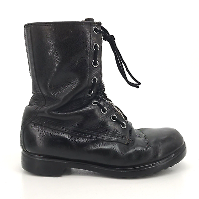 1960s Vintage Acme Military Jump Boots Black Leather Lace 1960s Vintage Acme Military Jump Boots Black Leather Lace