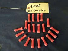20 8 Gauge Insulated Battery / Welding / Electrical Cable "Butt" Connectors