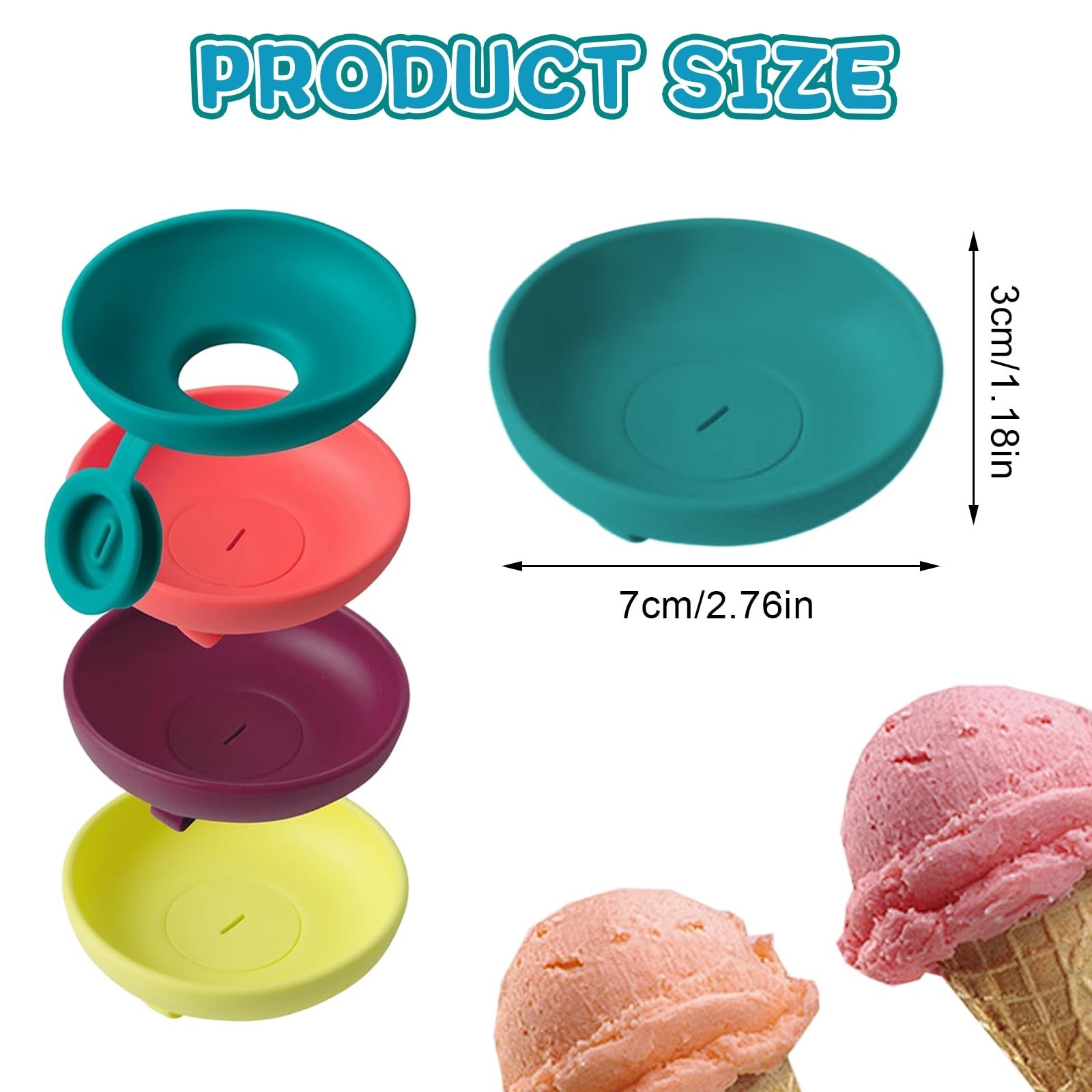 4 Pieces Ice Cream Creative Anti-Drip Popsicle Holder For Kids, Dishwasher Safe