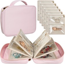 Travel Jewelry Organizer Case,Small Jewelry Bags for Traveling, Jewelry