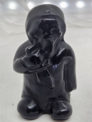 3'' Obsidian Ghostface Figurine - Hand Carved Slash Movie Monster Collectible