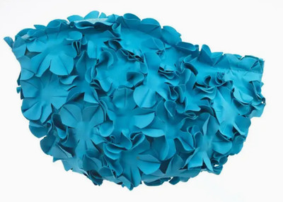 Vintage swimcap bag handmade turquoise super unique rare find