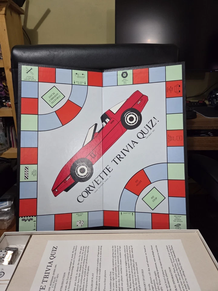VINTAGE Corvette Trivia Quiz Game COMPLETE 1985 Faust Kutzman Queen Chevy RARE - Image 2 of 4