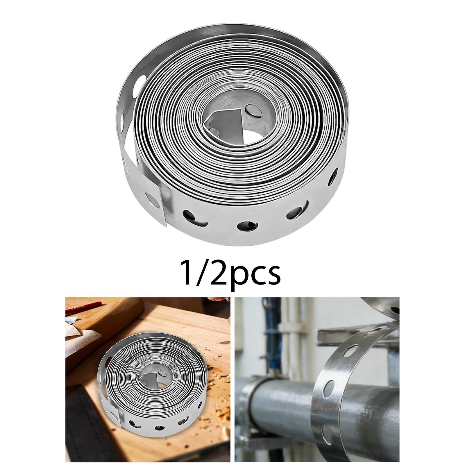 Galvanized Metal Pipe Strap 300cm Metal Hanger Strapping for DIY Enthusiasts