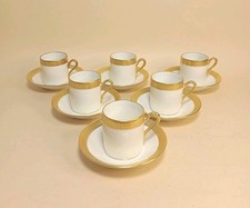 RICHARD GINORI Pittoria 6 TAZZINE CAFFÈ Oro GIGLIO FIORENTINO Ponte Vecchio