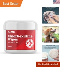 50-Count Non-Stinging Aloe Wipes for Dogs and Cats - Skin Relief and Cleansing