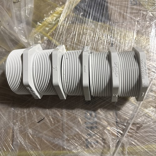 Lot of 5 Spears 450-030 3โ PVC Plug Fittings Schedule 40 White Injection Molded