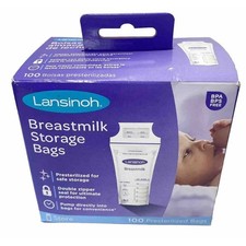 Breast Milk Storage Bags Pre Sterilized ,Pump Directly Into Bags Double Zipper