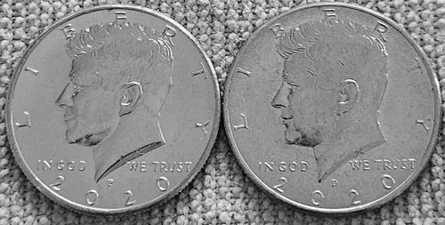 2 - 2020 Kennedy half dollar coins 1 P + 1 D