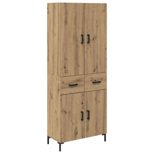 Schmales Highboard Artisan Eiche 69,5X34X180 Cm Holzwerkstoff-image