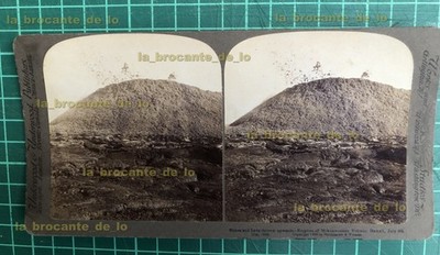 Underwood USA Stereo Fotokarte / Mokuaweo Ausbruch Japan 1899