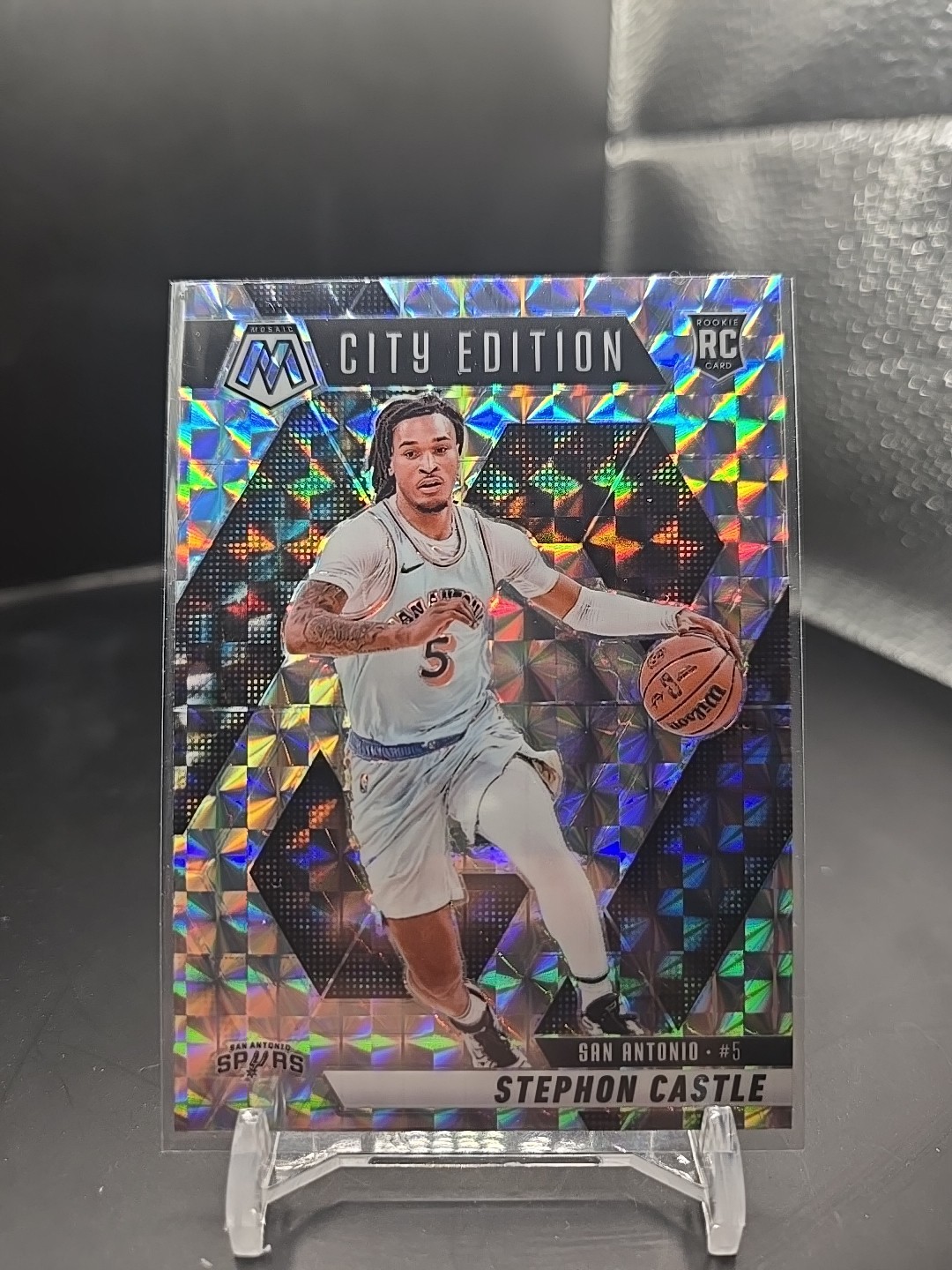 STEPHON CASTLE 2024-25 MOSAIC CITY EDITION ROOKIE SILVER MOSAIC RC Q5692