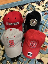 FOUR NCSU NC STATE WOLFPACK HATS VERY NICE VARIETY
