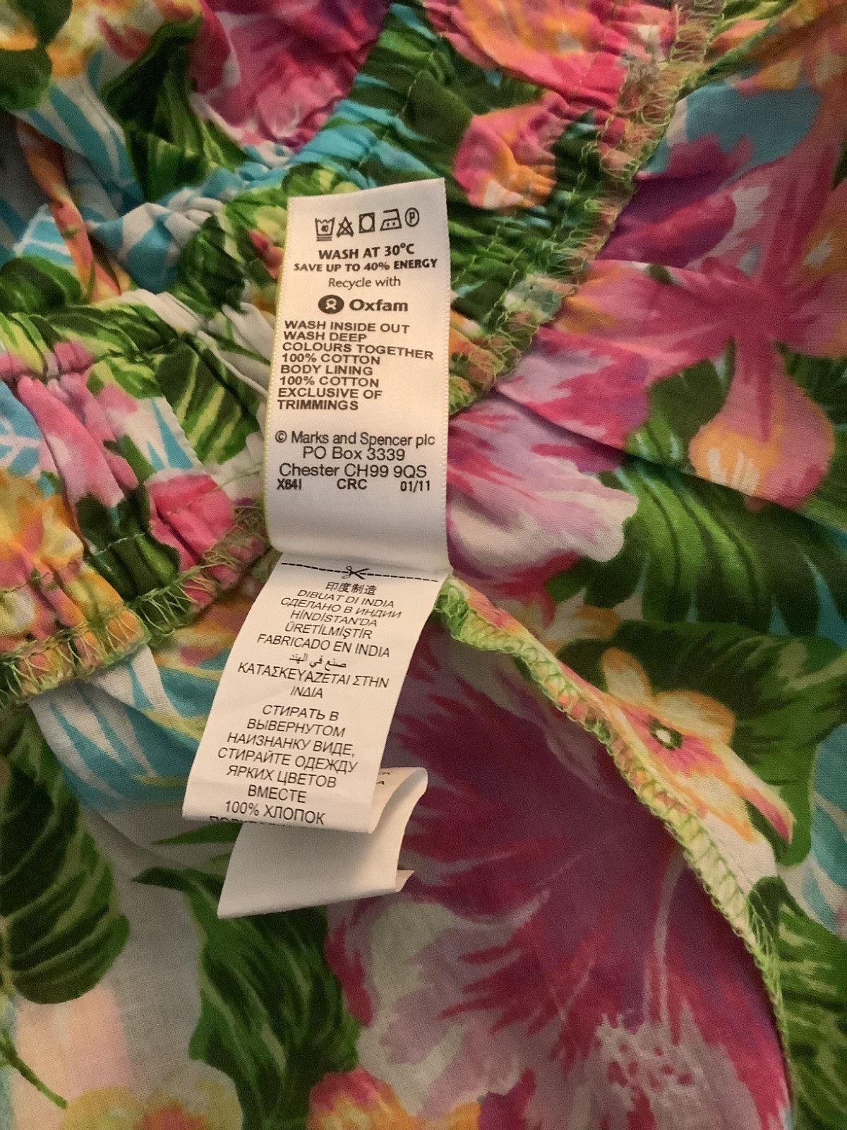 Lovely Ladies Per Una Fine Cotton Floaty Floral Sun Dress size 10 image 7