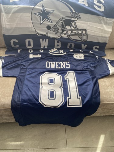 Maglia calcio Reebok NFL Equipment Dallas Cowboys Terrell Owens #81 blu XL - Foto 7 di 13