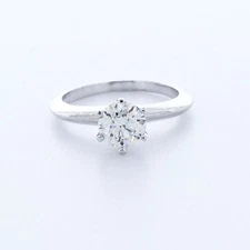 Solitaire Engagement Ring Classic Platinum 1.41 CT Round Lab-Grown Diamond F VS2