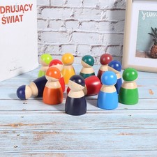 12pcs Doll 12pcs Children Wooden Toy Baby Role Play Game Toy Figure Learning