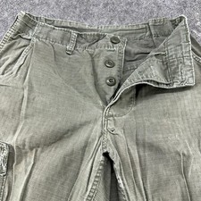 VINTAGE US Army Pants Small Regular Green Cargo Jungle Ripstop Combat Repro 90s