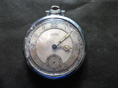 Bentima Slim Open Front Pocket Watch.  Working.  GC