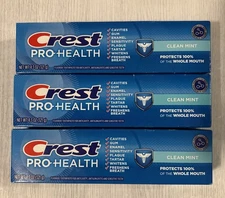 3-Pack Crest Pro-Health Whole Mouth Clean Mint Toothpaste 4.3oz Each Exp 01/28