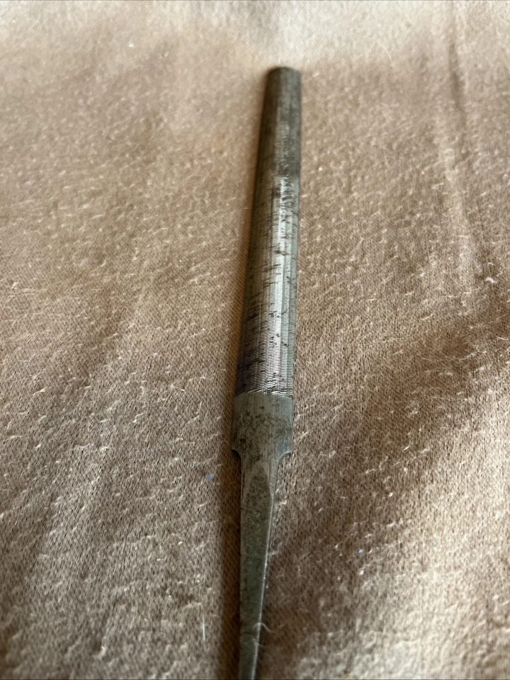 Vintage Nicholson Made in The USA 8"  Smooth Mill File Rounded Back Flat Front - Image 4 of 4