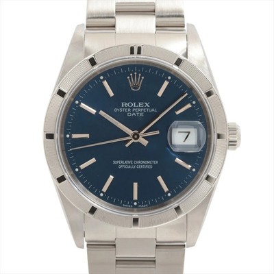 Rolex Oyster Perpetual Date 15210 SS SS AT blue dial