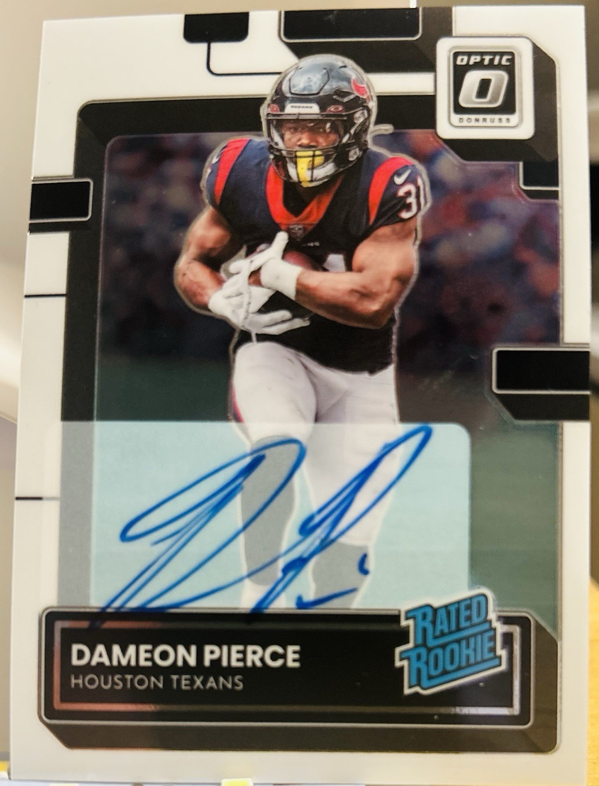 2022 Panini Donruss Optic Rated Rookie Dameon Pierce #240 Auto /150 Texans