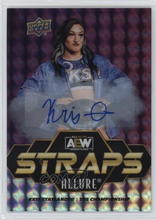 2024 Upper Deck Allure AEW Straps Purple Diamond 4/10 Kris Statlander Auto 2y5