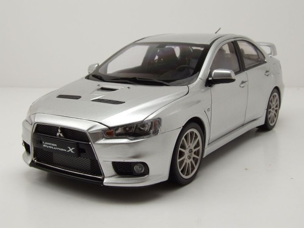 Mitsubishi Lancer Evo X Silber Modellauto 1:18 Sun Star-image