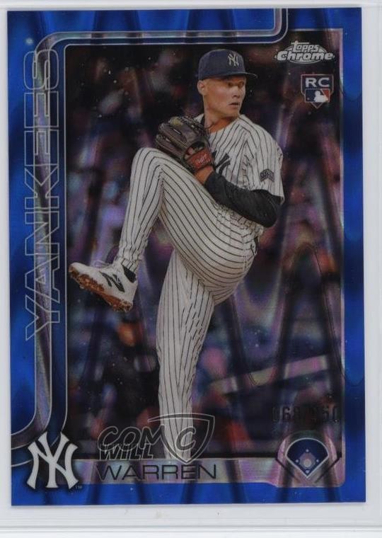 2025 Topps Chrome Blue RayWave Refractor /150 Will Warren #81 03bh