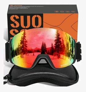 suoso Ski Goggles Frameless for Men: Women Magnetic Lens UV400 Protection T40-10