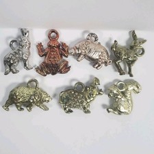 7 Eppy Animals Metallic Color Plastic Gumball Vending Dollhouse Prize Lot (A54)