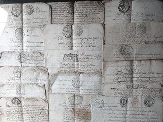 lot Vieux Papiers Dauphiné / Grenoble / Bresse / Drome Cachets 18 ème