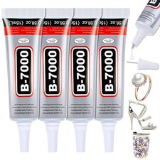 B-7000 Glue Clear 4 Pack   15ml Jewelry Rhinestone Fabric Phone Repair Adhesive.