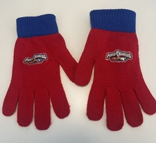 Vintage Mighty Morphin Power Rangers Kids Child Red Gloves Mittens Winter RARE