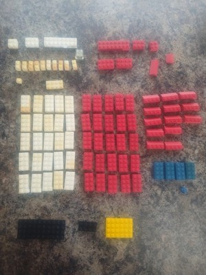 Vintage LEGO Bricks Bulk Lot 94pc Multicolor Bricks Pieces pat pending 60s 70s