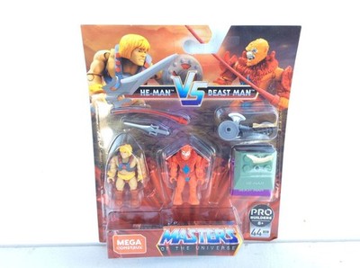 Masters of the Universe Mega Construx HE-MAN Vs BEAST MAN Figures, Pro Builders