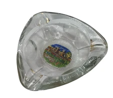 Vintage Heidelberg Germany Triangle Crystal Ashtray Old Bridge Castlecore Travel