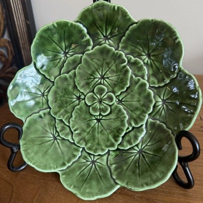 Vintage Williams-Sonoma Bordallo Pinheiro Geranium Leaf Salad Plate ~8'' Numbered