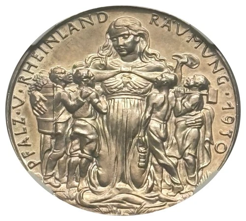 1930 Germany Karl Goetz PROOF Silver Medal “Rhineland” - NGC PF64 - Top Pop