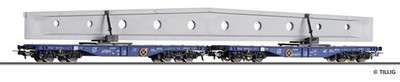 Tillig 502385 2er Set Flachwagen Sgmmns mit Satteldachträger ERR - Spur H0 -