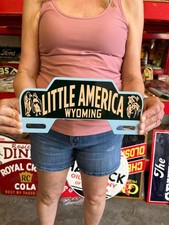 Vintage Style Metal License Plate Topper Wyoming Not Porcelain Usa