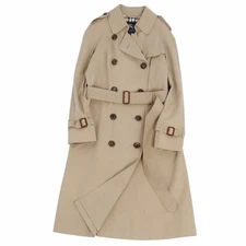 Burberry London Coat 100% Cotton Outerwear Women's 36 (S) Beige Used MOLO-0