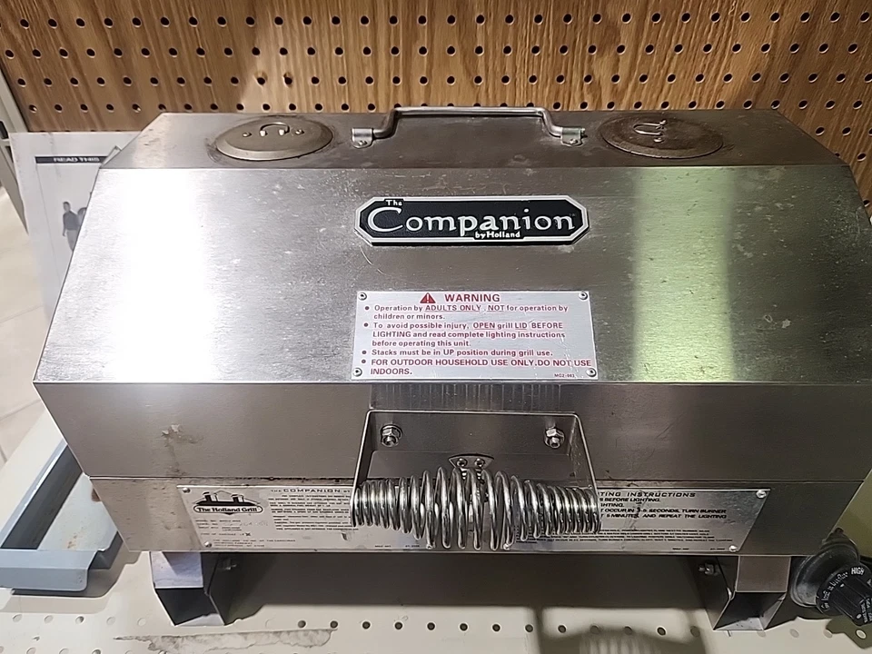 Difícil de encontrar Holland Companion portátil de acero inoxidable a gas barbacoa parrilla patas plegables  Foto 3 de 4