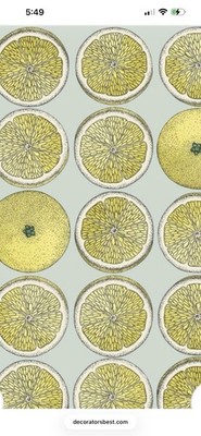 Cole & Son Fornasetti Arance Wallcovering Wallpaper 1 Roll Lemon & Seafoam