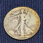 1943 D WALKING LIBERTY HALF DOLLAR 90% SILVER DENVER MINT .50¢ USA #221