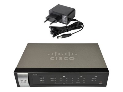VPN Router Cisco RV320 2x WAN 1Gb 4x LAN 1Gb with AC Adapter